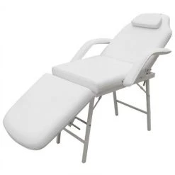 FIMEI Fauteuil De Massage Pour Traitement Facial Simili-cuir Blanc