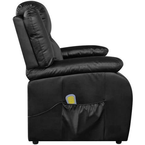 FIMEI Fauteuil De Massage Noir Similicuir 5 FIMEI Fauteuil De Massage Noir Similicuir – Image 3