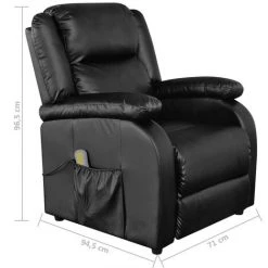 FIMEI Fauteuil De Massage Noir Similicuir 10 FIMEI Fauteuil De Massage Noir Similicuir -Pas Cher Fauteuil Magasin 60589211 4