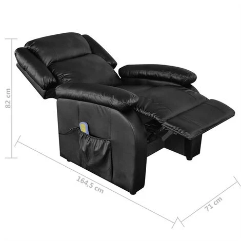 FIMEI Fauteuil De Massage Noir Similicuir 7 FIMEI Fauteuil De Massage Noir Similicuir – Image 5