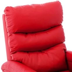 INLIFE Fauteuil De Massage Inclinable Rouge Similicuir -Pas Cher Fauteuil Magasin 60598204 5