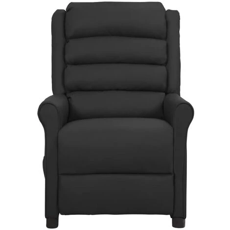 INLIFE Fauteuil Releveur Inclinable De Massage Noir Similicuir 5 INLIFE Fauteuil Releveur Inclinable De Massage Noir Similicuir – Image 3
