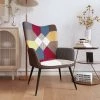 INLIFE Chaise De Relaxation Patchwork Tissu -Pas Cher Fauteuil Magasin 60598740 1