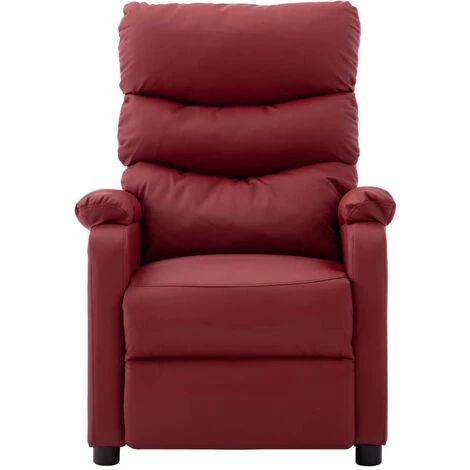 INLIFE Fauteuil Inclinable électrique De Massage Bordeaux Similicuir 5 INLIFE Fauteuil Inclinable électrique De Massage Bordeaux Similicuir – Image 3