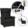 INLIFE Fauteuil Inclinable De Massage électrique Noir Tissu