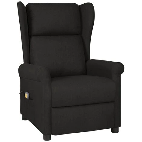 INLIFE Fauteuil Inclinable De Massage électrique Noir Tissu 4 INLIFE Fauteuil Inclinable De Massage électrique Noir Tissu – Image 2