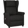 INLIFE Fauteuil De Massage Inclinable Noir Tissu -Pas Cher Fauteuil Magasin 60600031 1