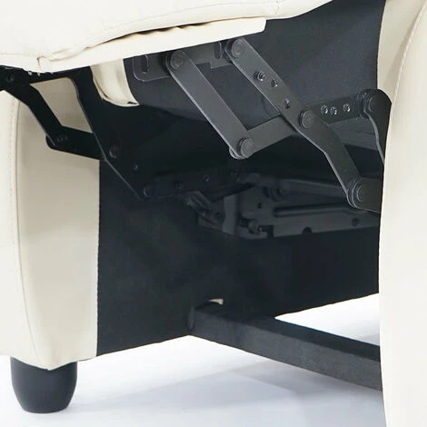 DéCOSHOP26 Fauteuil TV Inclinable TV Réglage Du Dossier Et Repose-pieds En Simili Cuir Crème - Crèmem 6 DéCOSHOP26 Fauteuil TV Inclinable TV Réglage Du Dossier Et Repose-pieds En Simili Cuir Crème - Crèmem – Image 4