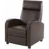DéCOSHOP26 Fauteuil TV Inclinable TV Réglage Du Dossier Et Repose-pieds En Simili Cuir Marron - Marron -Pas Cher Fauteuil Magasin 60639362 1