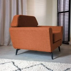 DIMEHOUSE Roger Fauteuil Industriel Bleu Orange - Orange -Pas Cher Fauteuil Magasin 60651434 2