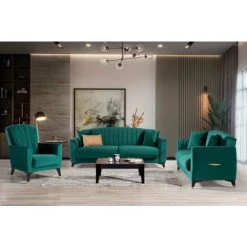 CAESAROO Fauteuil Arno En Tissu Couleur Vert émeraude | Vert 9 CAESAROO Fauteuil Arno En Tissu Couleur Vert émeraude | Vert -Pas Cher Fauteuil Magasin 60686461 3