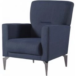 CAESAROO Fauteuil Tamigi En Tissu Couleur Bleu | Bleu