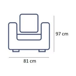 CAESAROO Fauteuil Tamigi En Tissu Couleur Bleu | Bleu -Pas Cher Fauteuil Magasin 60687042 5