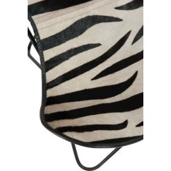 LES TENDANCES Chaise Papillon Zèbre Cuir Bicolore Mona -Pas Cher Fauteuil Magasin 60699074 5