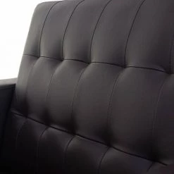 DéCOSHOP26 Fauteuil Lounge En Similicuir Couleur Café Pieds En Métal Design Moderne - Noir 9 DéCOSHOP26 Fauteuil Lounge En Similicuir Couleur Café Pieds En Métal Design Moderne - Noir -Pas Cher Fauteuil Magasin 60804372 3