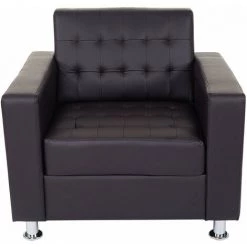 DéCOSHOP26 Fauteuil Lounge En Similicuir Couleur Café Pieds En Métal Design Moderne - Noir 10 DéCOSHOP26 Fauteuil Lounge En Similicuir Couleur Café Pieds En Métal Design Moderne - Noir -Pas Cher Fauteuil Magasin 60804372 4