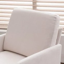 TALKEACH Chaise Fauteuil Longue D'appoint Confortable Pour Canapé Simple Pour Chambre à Coucher, Salon, Chambre D'amis, Beige 11 TALKEACH Chaise Fauteuil Longue D'appoint Confortable Pour Canapé Simple Pour Chambre à Coucher, Salon, Chambre D'amis, Beige -Pas Cher Fauteuil Magasin 60866457 5