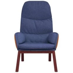 Chaise De Relaxation Bleu Tissu VidaXL 11 Chaise De Relaxation Bleu Tissu VidaXL -Pas Cher Fauteuil Magasin 60881484 5