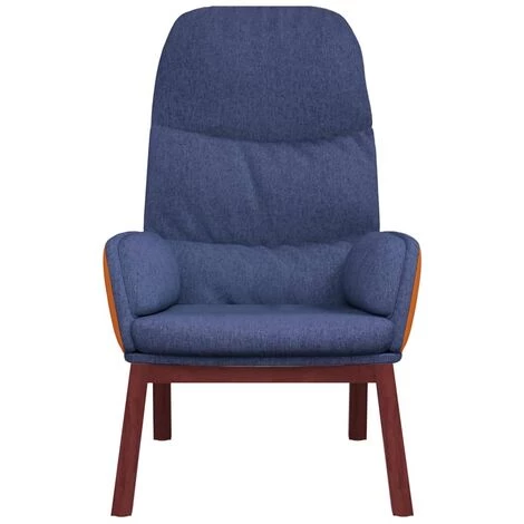 Chaise De Relaxation Bleu Tissu VidaXL 7 Chaise De Relaxation Bleu Tissu VidaXL – Image 5