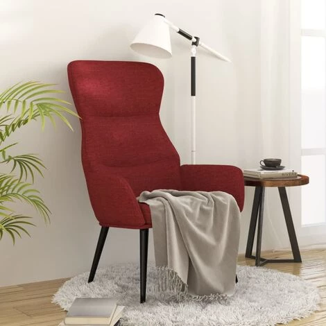 Chaise De Relaxation Rouge Bordeaux Tissu VidaXL 3 Chaise De Relaxation Rouge Bordeaux Tissu VidaXL