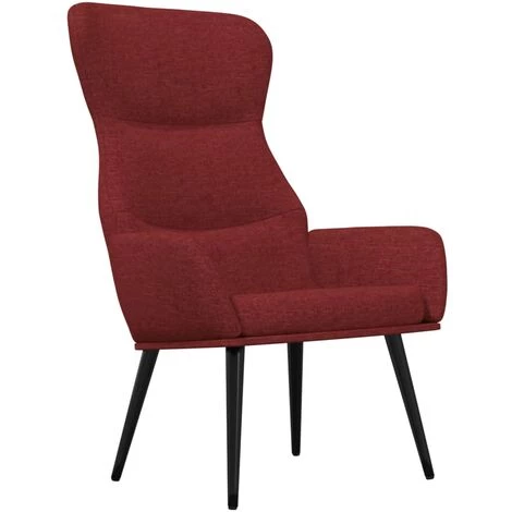 Chaise De Relaxation Rouge Bordeaux Tissu VidaXL 4 Chaise De Relaxation Rouge Bordeaux Tissu VidaXL – Image 2