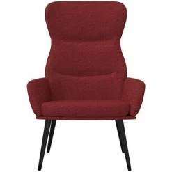 Chaise De Relaxation Rouge Bordeaux Tissu VidaXL 10 Chaise De Relaxation Rouge Bordeaux Tissu VidaXL -Pas Cher Fauteuil Magasin 60881495 4