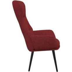 Chaise De Relaxation Rouge Bordeaux Tissu VidaXL 11 Chaise De Relaxation Rouge Bordeaux Tissu VidaXL -Pas Cher Fauteuil Magasin 60881495 5