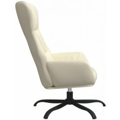 VidaXL Fauteuil Inclinable Crème Similicuir - Crème -Pas Cher Fauteuil Magasin 60881501 4