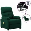 FIMEI Fauteuil De Massage Inclinable électrique Vert Foncé Tissu