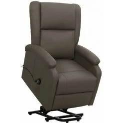 FIMEI Fauteuil Inclinable Gris Similicuir