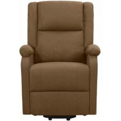 FIMEI Fauteuil Inclinable Marron Tissu -Pas Cher Fauteuil Magasin 60966746 3