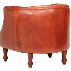 FIMEI Fauteuil Tube Marron 62x58x65 Cm Cuir Véritable 10 FIMEI Fauteuil Tube Marron 62x58x65 Cm Cuir Véritable -Pas Cher Fauteuil Magasin 60967330 4