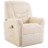 FIMEI Fauteuil De Massage Crème Similicuir