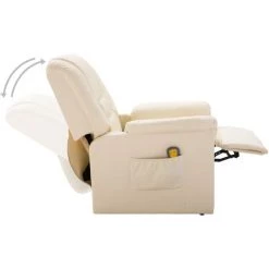 FIMEI Fauteuil De Massage Crème Similicuir 9 FIMEI Fauteuil De Massage Crème Similicuir -Pas Cher Fauteuil Magasin 60967396 3