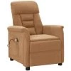 FIMEI Fauteuil Inclinable De Massage Taupe Similicuir Daim -Pas Cher Fauteuil Magasin 60967628 1