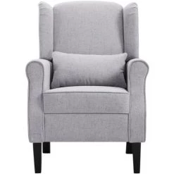 FIMEI Fauteuil Gris Clair Tissu -Pas Cher Fauteuil Magasin 60968521 3