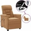 FIMEI Fauteuil Inclinable électrique De Massage Taupe Similicuir Daim -Pas Cher Fauteuil Magasin 60969078 1