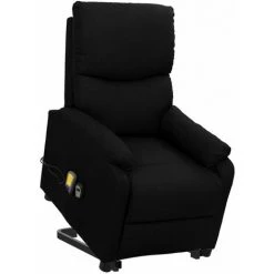 FIMEI Fauteuil Releveur Inclinable De Massage Noir Tissu -Pas Cher Fauteuil Magasin 60969098 2
