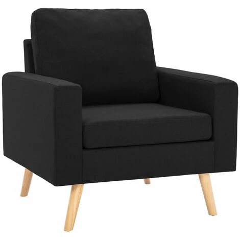 FIMEI Fauteuil Noir Tissu 4 FIMEI Fauteuil Noir Tissu – Image 2