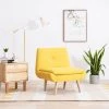 FIMEI Fauteuil Sans Accoudoirs Jaune Tissu -Pas Cher Fauteuil Magasin 60969369 1