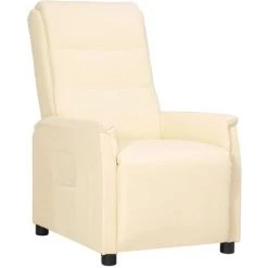 FIMEI Fauteuil Releveur Inclinable Crème Similicuir 8 FIMEI Fauteuil Releveur Inclinable Crème Similicuir -Pas Cher Fauteuil Magasin 60969563 2