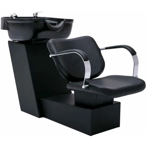 FIMEI Chaise De Salon Avec Lavabo Noir 137x59x82 Cm Similicuir 3 FIMEI Chaise De Salon Avec Lavabo Noir 137x59x82 Cm Similicuir