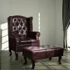 FIMEI Fauteuil Avec Repose-pied Marron Foncé Similicuir -Pas Cher Fauteuil Magasin 60969839 1