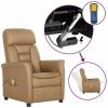 FIMEI Fauteuil Inclinable électrique De Massage Cappuccino Similicuir