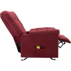 FIMEI Fauteuil De Massage Inclinable Rouge Bordeaux Tissu -Pas Cher Fauteuil Magasin 60970690 4