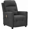 FIMEI Fauteuil De Massage Inclinable Gris Foncé Tissu