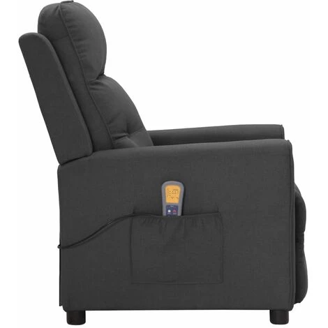 FIMEI Fauteuil De Massage Inclinable Gris Foncé Tissu 5 FIMEI Fauteuil De Massage Inclinable Gris Foncé Tissu – Image 3