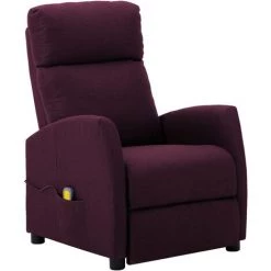 FIMEI Fauteuil De Massage Inclinable électrique Violet Tissu -Pas Cher Fauteuil Magasin 60970722 2