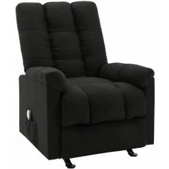 FIMEI Fauteuil De Massage Inclinable Noir Tissu