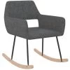 FIMEI Chaise à Bascule Gris Foncé Tissu -Pas Cher Fauteuil Magasin 60971386 1